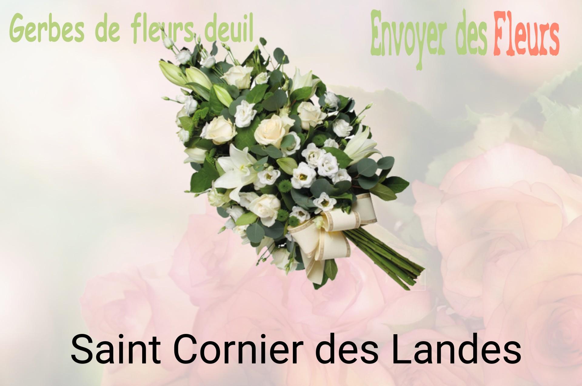 Gerbe de fleurs de deuil livrée à Saint-Cornier-des-Landes